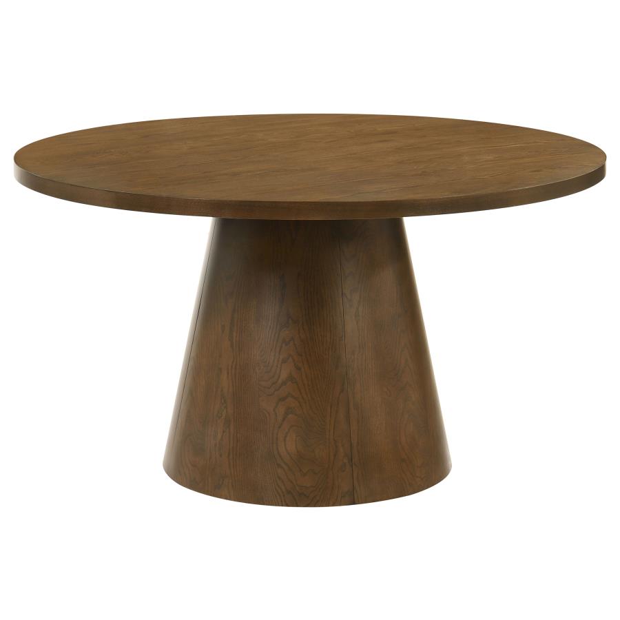 Home & Sleep Outlet - Franklin 5-piece 54-inch Round Dining Table Set Dark Brown