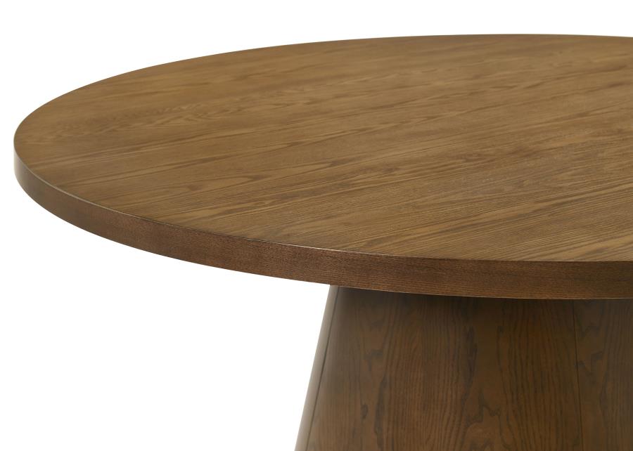 Home & Sleep Outlet - Franklin 5-piece 54-inch Round Dining Table Set Dark Brown