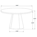 Franklin 5-piece 54-inch Round Dining Table Set Dark Brown