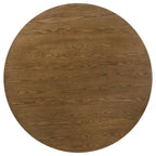 Home & Sleep Outlet - Franklin 54-inch Round Wood Pedestal Base Dining Table Dark Brown