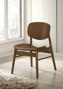 Benford Dining Side Chair Wood Seat Dark Brown (Set of 2)