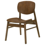 Home & Sleep Outlet - Benford Dining Side Chair Wood Seat Dark Brown (Set of 2)