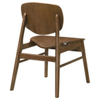 Home & Sleep Outlet - Benford Dining Side Chair Wood Seat Dark Brown (Set of 2)