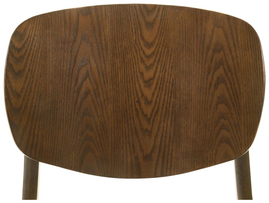 Home & Sleep Outlet - Benford Dining Side Chair Wood Seat Dark Brown (Set of 2)