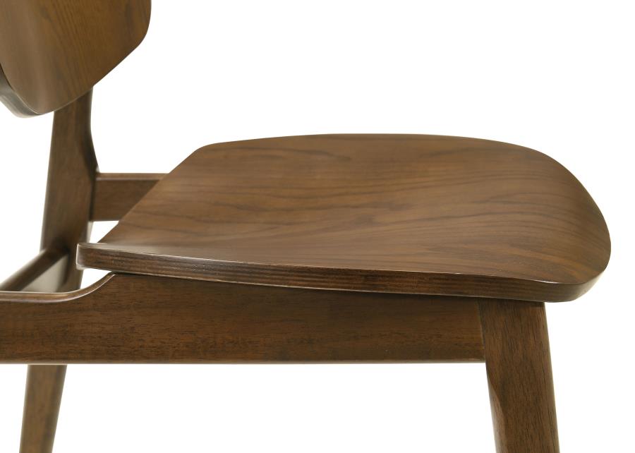 Home & Sleep Outlet - Benford Dining Side Chair Wood Seat Dark Brown (Set of 2)