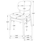Home & Sleep Outlet - Benford Dining Side Chair Wood Seat Dark Brown (Set of 2)