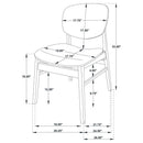 Benford Dining Side Chair Wood Seat Dark Brown (Set of 2)