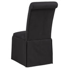 Home & Sleep Outlet - Shawna Upholstered Skirted Side Chair Black (Set of 2)