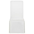 Home & Sleep Outlet - Shawna Upholstered Skirted Side Chair White (Set of 2)