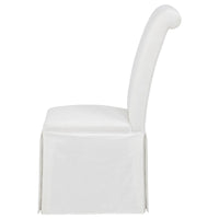 Shawna Upholstered Skirted Side Chair White (Set of 2)