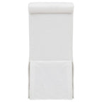 Home & Sleep Outlet - Shawna Upholstered Skirted Side Chair White (Set of 2)