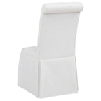 Home & Sleep Outlet - Shawna Upholstered Skirted Side Chair White (Set of 2)