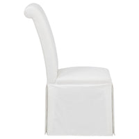 Shawna Upholstered Skirted Side Chair White (Set of 2)