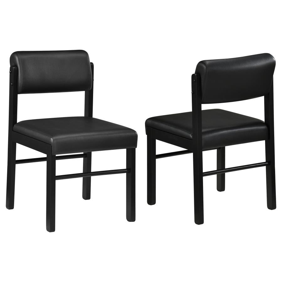 Home & Sleep Outlet - Kehoe Upholstered Dining Side Chair Black (Set of 2)
