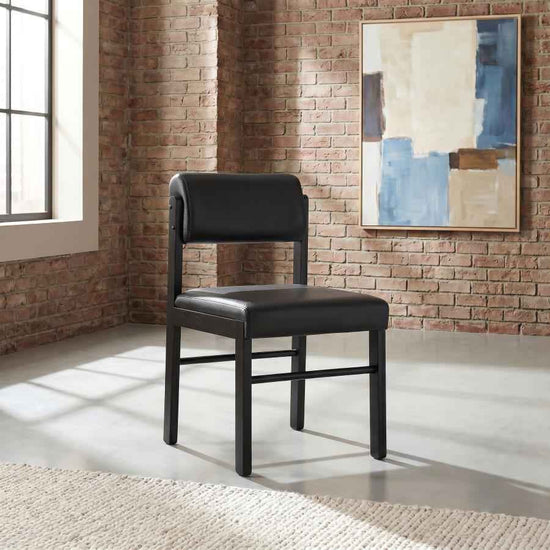 Kehoe Upholstered Dining Side Chair Black (Set of 2)