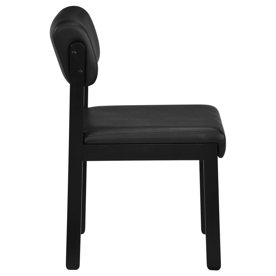 Home & Sleep Outlet - Kehoe Upholstered Dining Side Chair Black (Set of 2)