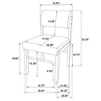 Home & Sleep Outlet - Kehoe Upholstered Dining Side Chair Black (Set of 2)