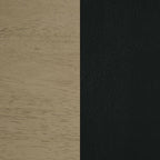 Home & Sleep Outlet - Kehoe Upholstered Dining Side Chair Black and Natural Oak (Set of 2)