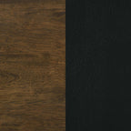 Home & Sleep Outlet - Kehoe Upholstered Dining Side Chair Black and Walnut (Set of 2)