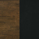 Kehoe Upholstered Dining Side Chair Black and Walnut (Set of 2)
