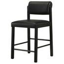 Kehoe Upholstered Counter Height Chair Black (Set of 2)
