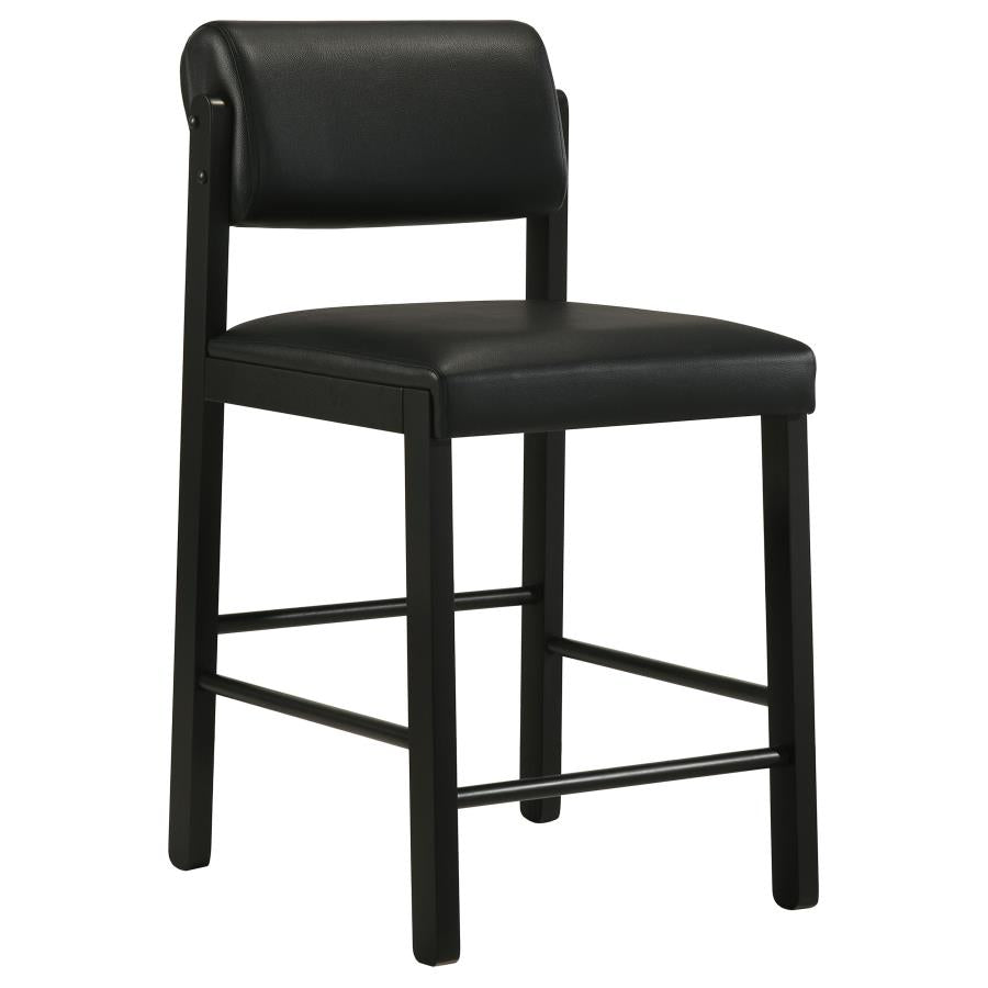 Home & Sleep Outlet - Kehoe Upholstered Counter Height Chair Black (Set of 2)
