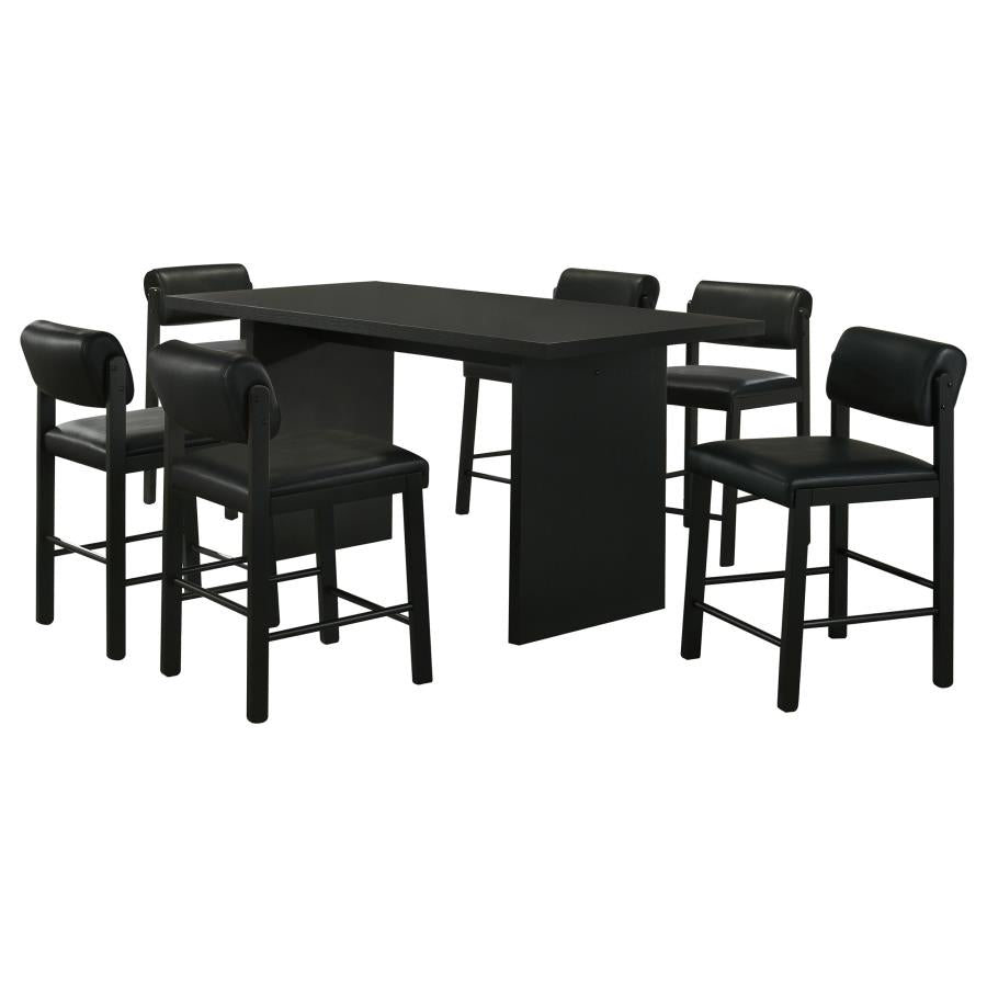 Home & Sleep Outlet - Kehoe Upholstered Counter Height Chair Black (Set of 2)