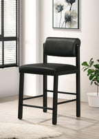 Home & Sleep Outlet - Kehoe Upholstered Counter Height Chair Black (Set of 2)