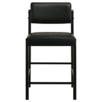 Home & Sleep Outlet - Kehoe Upholstered Counter Height Chair Black (Set of 2)