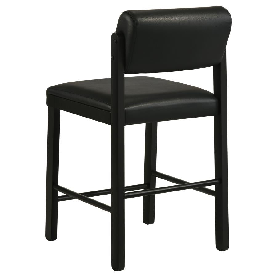 Home & Sleep Outlet - Kehoe Upholstered Counter Height Chair Black (Set of 2)