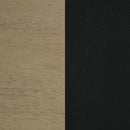 Kehoe Upholstered Counter Height Chair Black and Natural Oak (Set of 2)