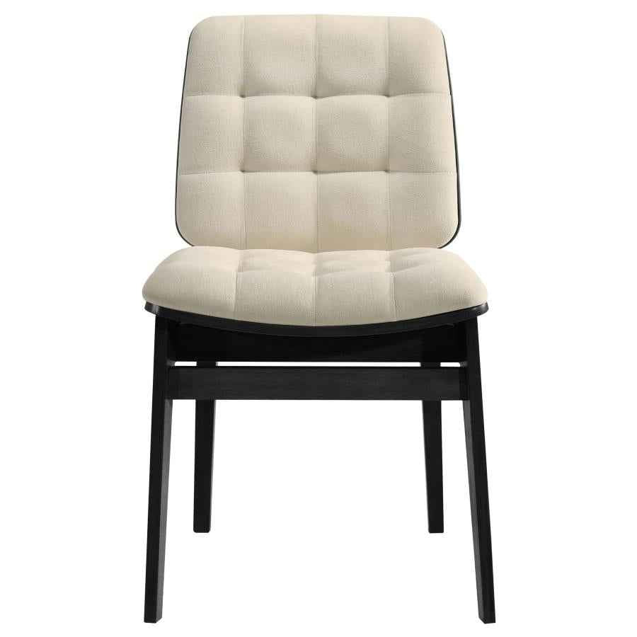 Hamlyn 5-piece Round Wood Dining Set Cream and Black