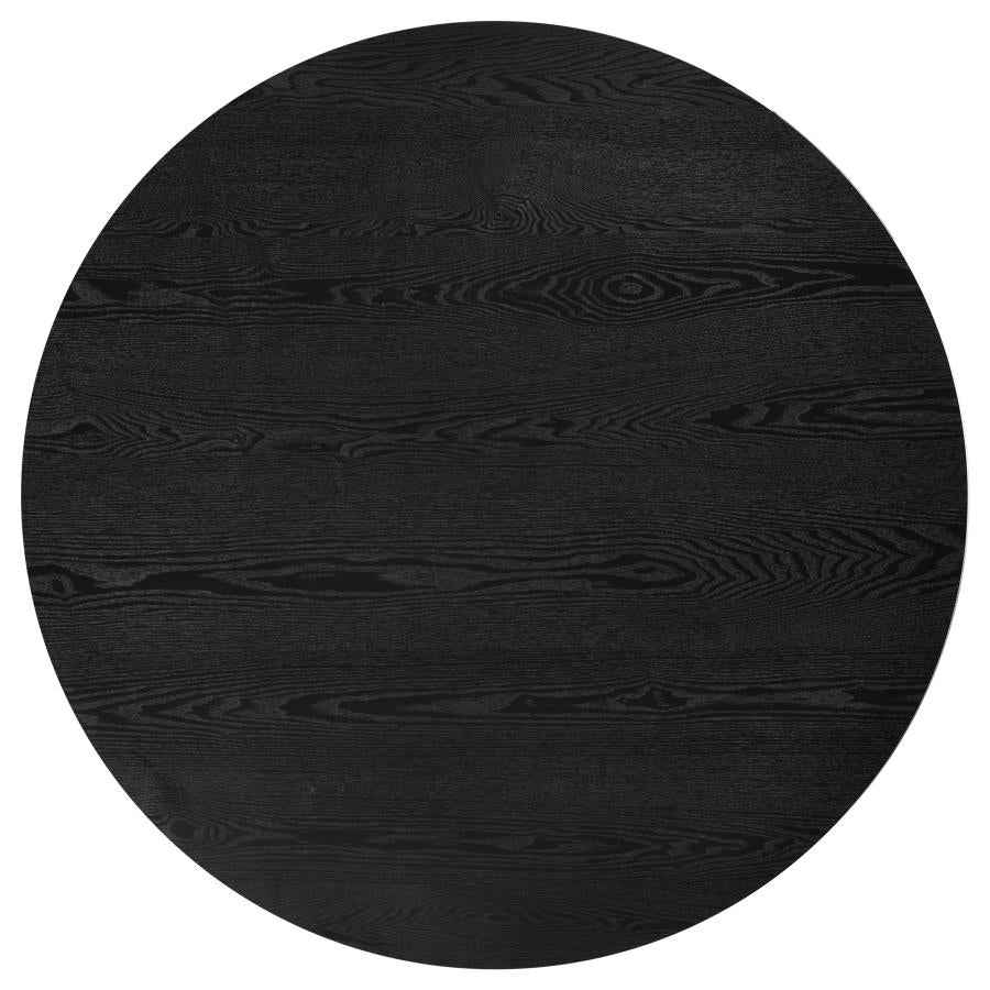 Hamlyn 5-piece Round Wood Dining Set Grey and Black