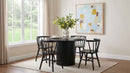 Hamlyn 5-piece Round Wood Dining Set Black