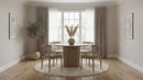 Hamlyn 5-piece Round Wood Dining Set Wheat and Natural Oak