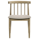 Hamlyn 5-piece Round Wood Dining Set Wheat and Natural Oak