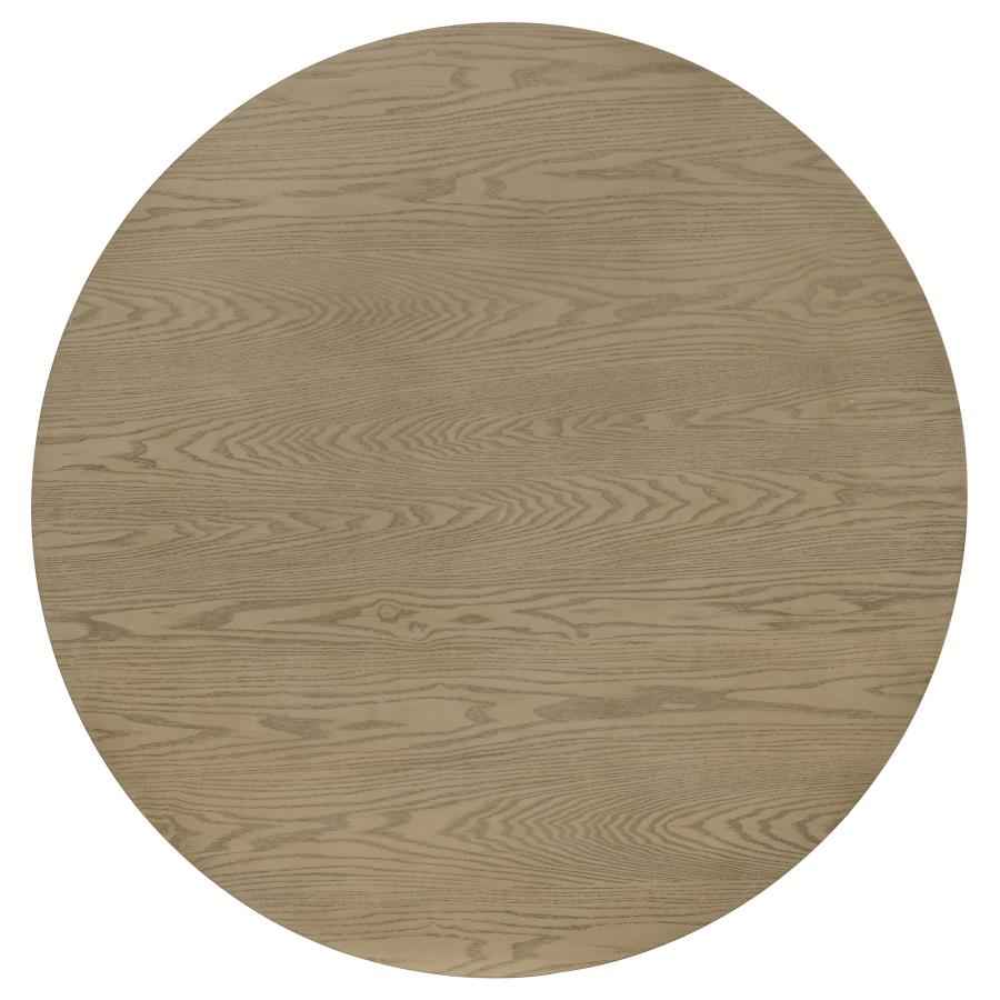 Hamlyn 5-piece Round Wood Dining Set Cream and Natural Oak