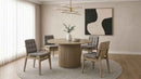 Hamlyn 5-piece Round Wood Dining Set Grey and Natural Oak