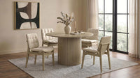Hamlyn 47-inch Round Wood Dining Room Table Natural Oak