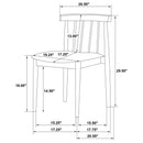 Hamlyn 5-piece Round Wood Dining Set Wheat and Walnut