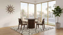 Hamlyn 5-piece Round Wood Dining Set Cream and Walnut
