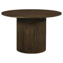 Hamlyn 5-piece Round Wood Dining Set Cream and Walnut
