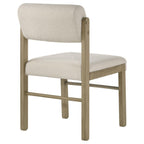 Home & Sleep Outlet - Kehoe Upholstered Dining Side Chair Cream and Natural Oak (Set of 2)