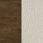 Home & Sleep Outlet - Kehoe Upholstered Dining Side Chair Cream and Walnut (Set of 2)