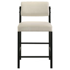 Home & Sleep Outlet - Hamlyn 5-piece Round Wood Counter Height Dining Set Cream and Black