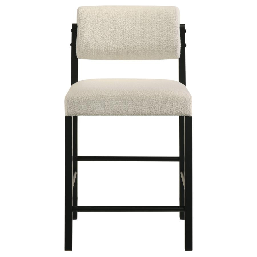 Home & Sleep Outlet - Hamlyn 5-piece Round Wood Counter Height Dining Set Cream and Black