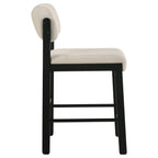 Home & Sleep Outlet - Hamlyn 5-piece Round Wood Counter Height Dining Set Cream and Black