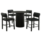 Home & Sleep Outlet - Hamlyn 5-piece Round Wood Counter Height Dining Set Black