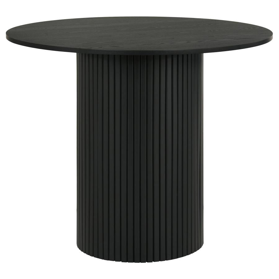 Home & Sleep Outlet - Hamlyn 5-piece Round Wood Counter Height Dining Set Grey and Black