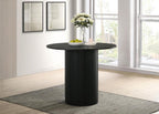 Home & Sleep Outlet - Hamlyn 43-inch Round Wood Counter Height Dining Table Black